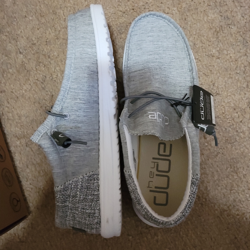 Hey Dude Shoes, men's 10, gray